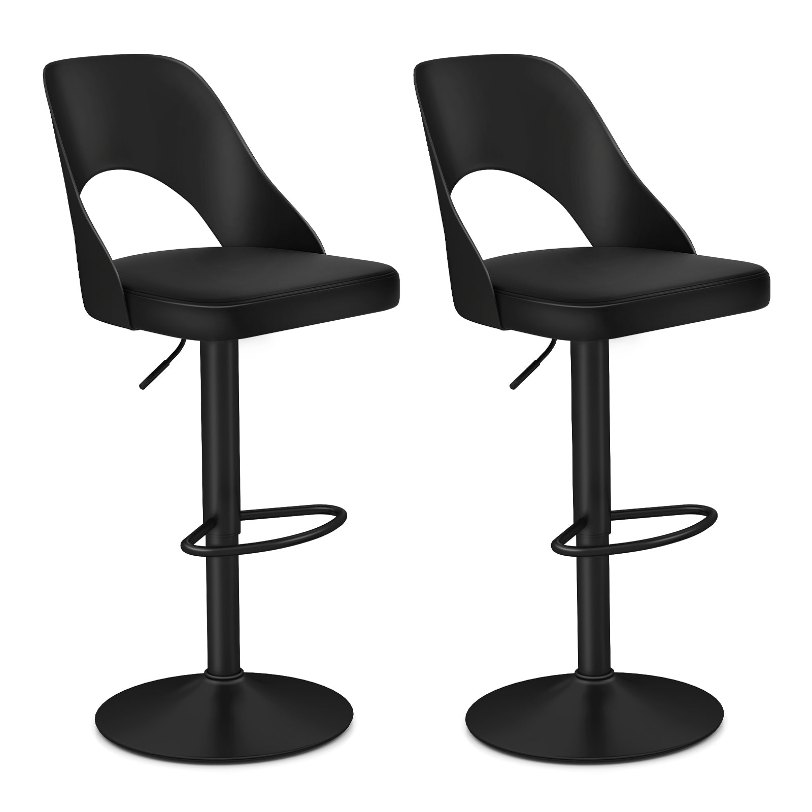 Mason Modern adjustable counter/barstools black