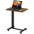43 Inch Rolling Table Rustic Brown