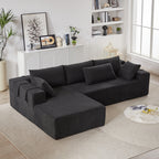 Antoni 108" Modern Modular L‑Shaped Sectional Sofa with Reversible Chaise – Chenille Upholstery