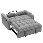 Belmont 55.51 Inch Versatile Foldable Sofa Bed In 3 Lengths, Modern Sofa Sofa