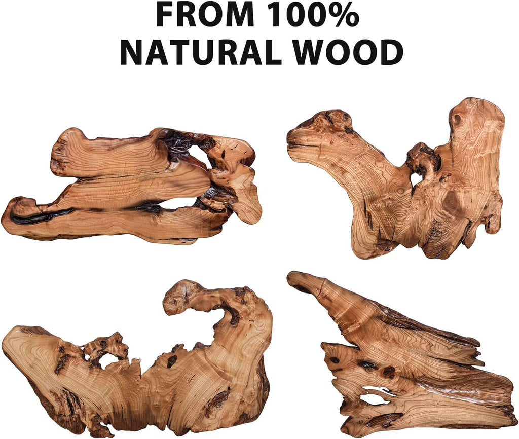 Handcrafted Modern Coffee Table with Natural Wood Edge and Hairpin Legs