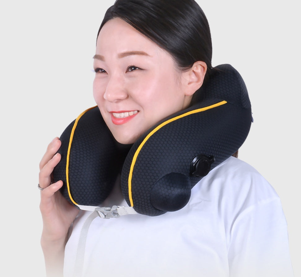 Inflatable U‑Shaped Travel Pillow