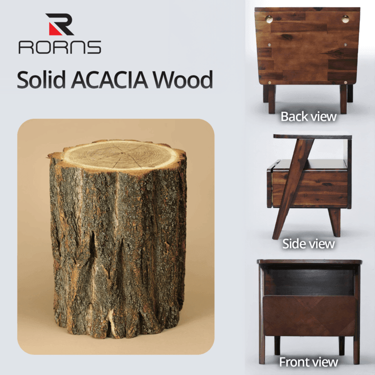 Slother-Rum Nightstand with drawer