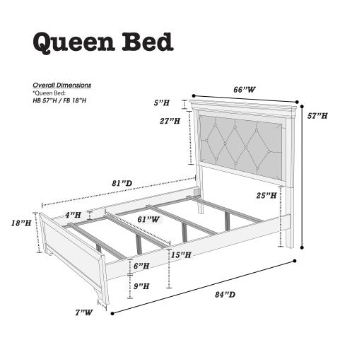 Dark Gray Faux Leather Tufted Queen Bed with LED — Modern Luxury for Your Bedroom