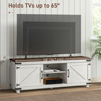Kirby Farmhouse TV Stand Small Minimalist Barn Doors Cable