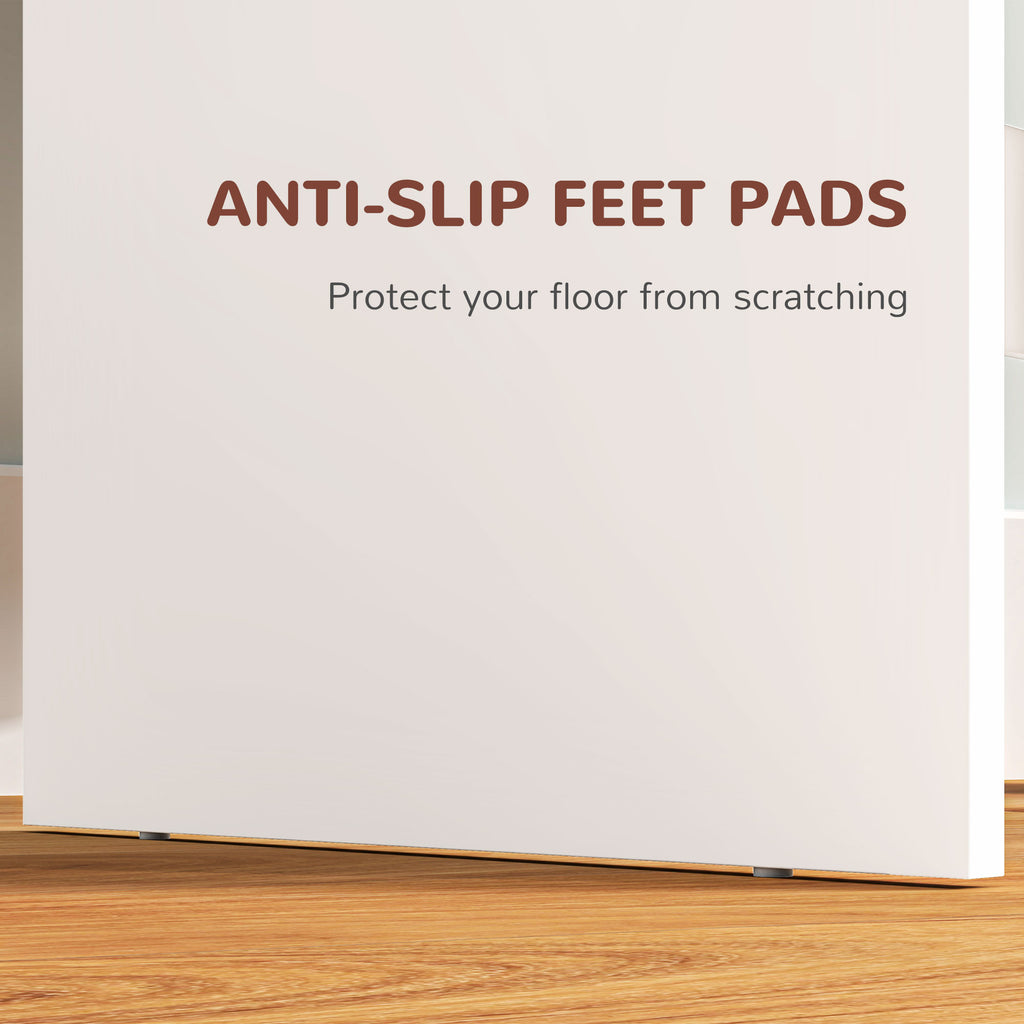 Zee Makeup Vanity Desk with Mirror and LED Lights, for Bedroom, Modern Dressing Table with Drawers, Compartments, White