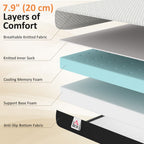 Merritt 8-Inch Luxury-Firm Memory Foam Mattress in a Box-Available in 4 Sizes