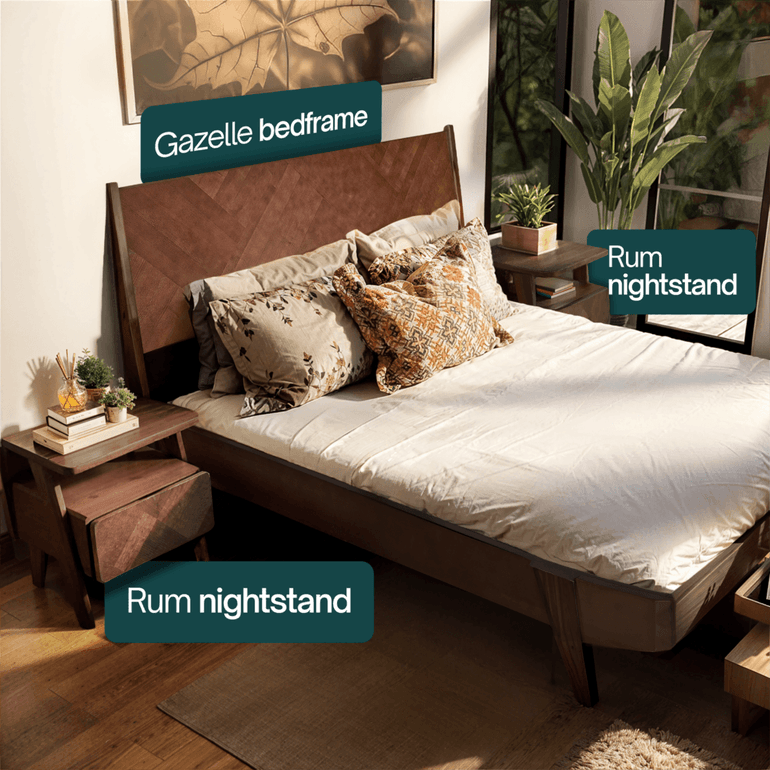 Slother-Rum Nightstand with drawer