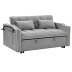 Belmont 55.51 Inch Versatile Foldable Sofa Bed In 3 Lengths, Modern Sofa Sofa
