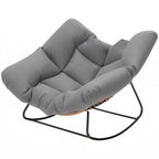 Hadley rocking egg chair in grey