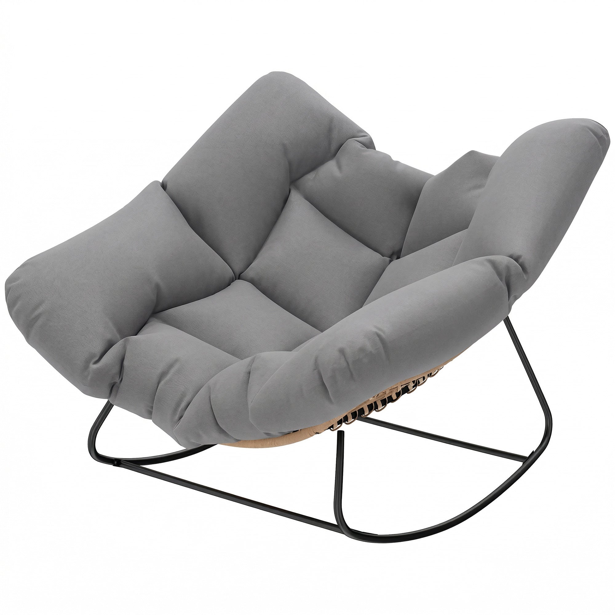 Hadley rocking egg chair in grey