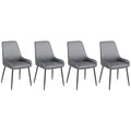 Modern Dining Chairs Set of 4 with Diamond Tufting