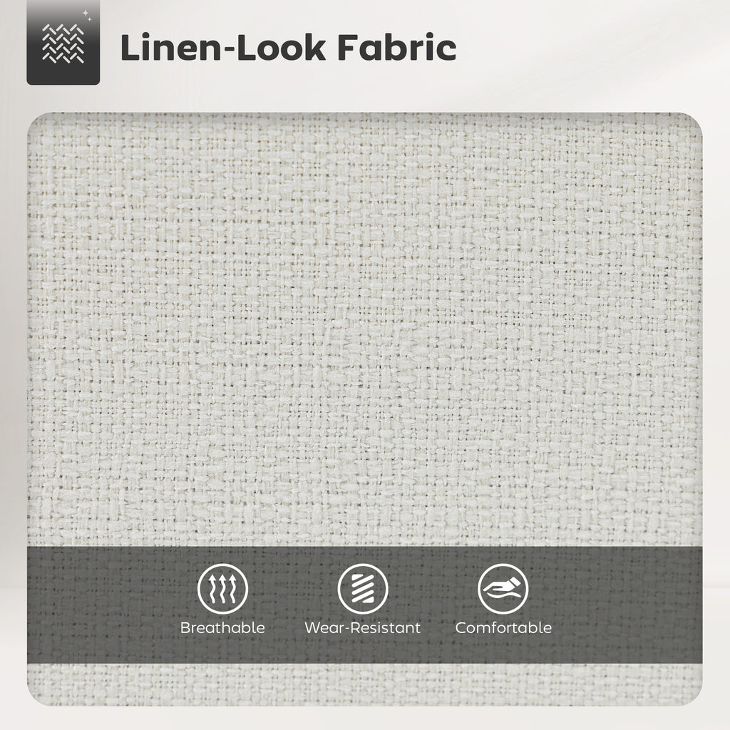 Reece 26" Counter Height Barstools Set of 2, Upholstered Swivel Bar Stools with Backrests and Armrests, Cream White