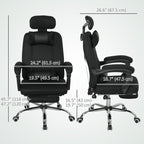 Brady Ergonomic Executive High Back Office Chair with Footrest, Lumbar Support, Black