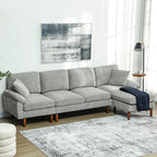 Elliott Modern Reversible Sectional with Changeable Chaise Lounge-Grey