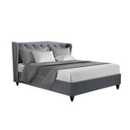 Artiss Pier Bed Frame Fabric - Grey Double/Full