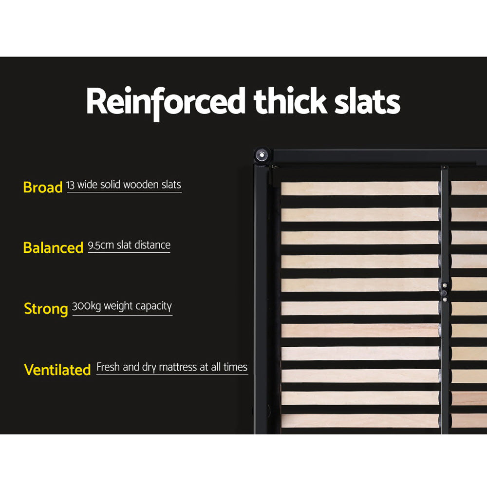 Artiss Pier Bed Frame Fabric - Grey Double/Full