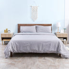 Laura Set of 2 Bedroom Nightstands, Side Table with Storage Shelf and Drawer for Living Room, Bedroom, Natural Wood