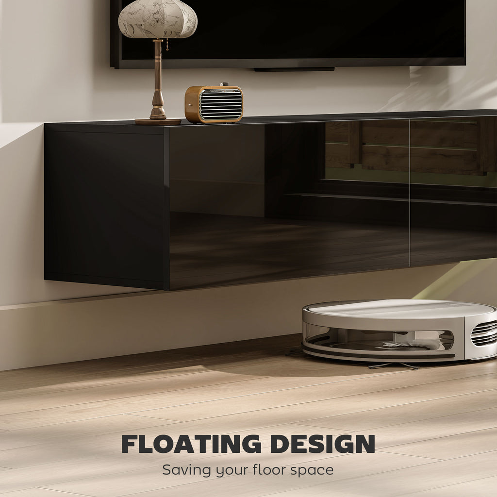 Hunter Floating TV Stand with Storage Cupboards