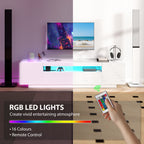 Greer Entertainment Center with RGB LED Lights