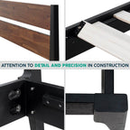 Slother Emery Solid Wood Bed Frame & Nightstand Bedroom Set