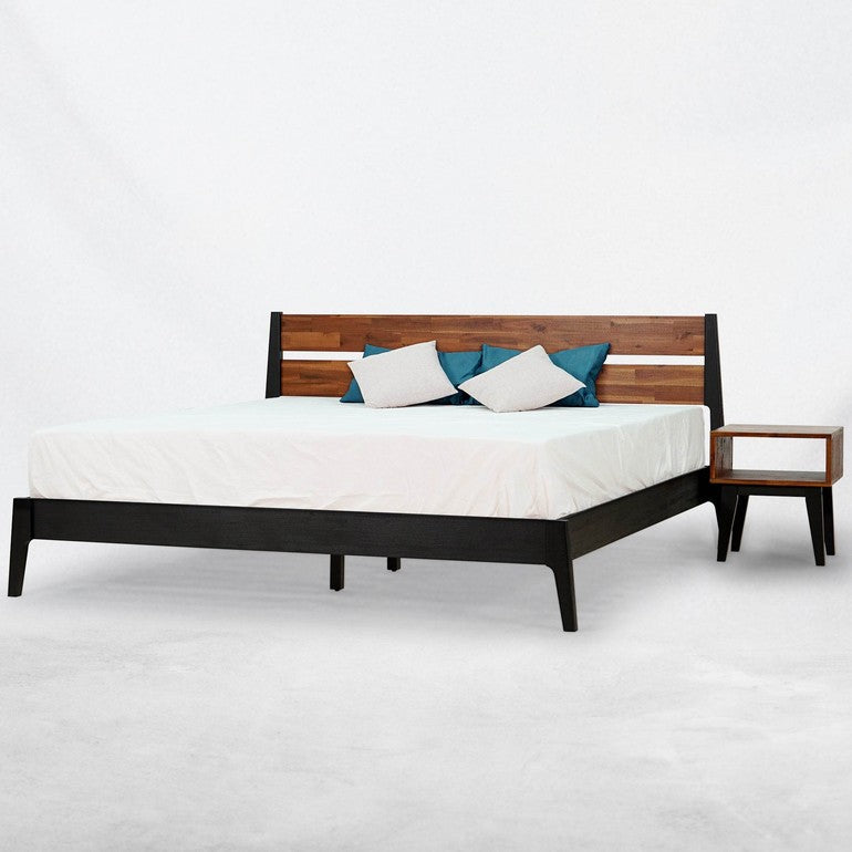 Slother Callisto Solid Wood  Bed Frame and Nightstand Bedroom Set