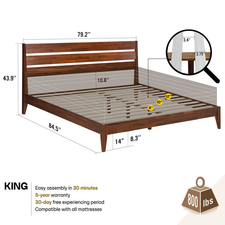 Slother Emery Solid Wood Bed Frame