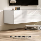 Floating TV Stand with Storage Cupboards for 45 55 65in TVs