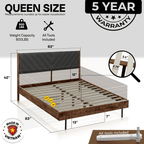 Slother-Astoria Upholstered Solid Wood Bed Frame