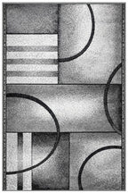 Dani Modern Geometric Grey/Black Shades Area Rug—5ft x 7ft