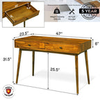 Solid wood office desk