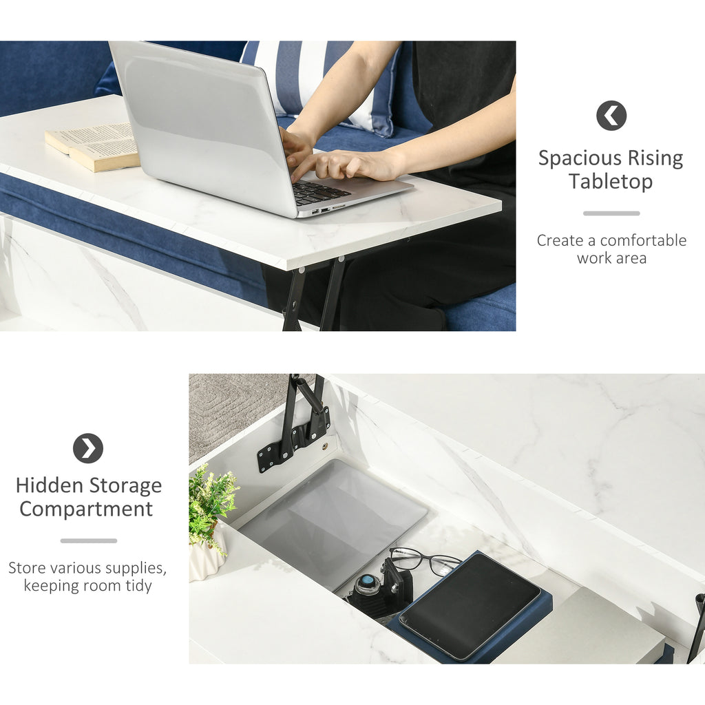  Coffee Table with Hidden Storage Compartment Lift Tabletop