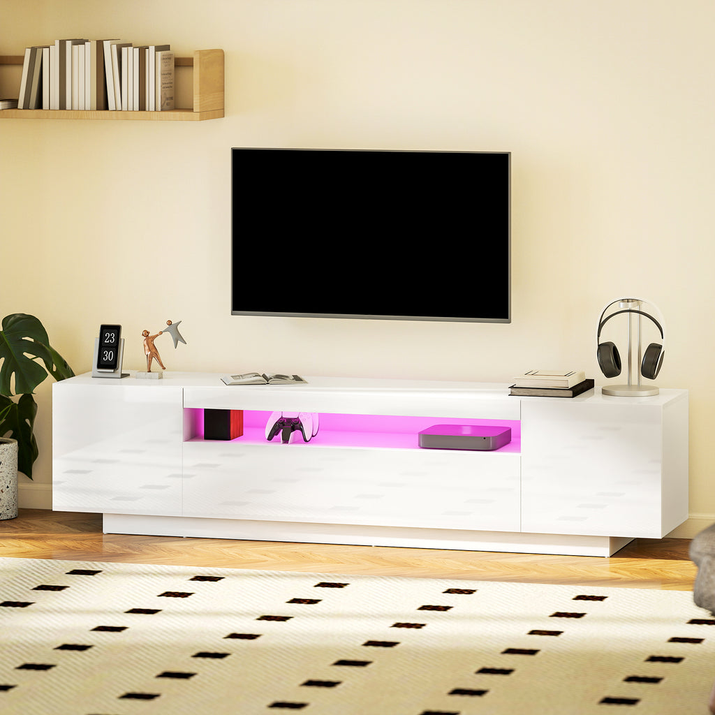 Greer Entertainment Center with RGB LED Lights