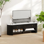Colby TV Stand Modern TV Table with Marble-Effect Top