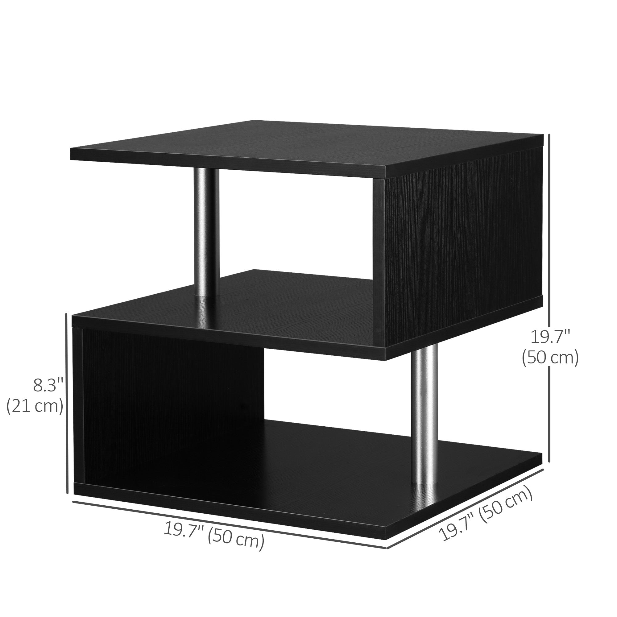  3 Tier Storage Shelves Organizer Living Room Side Table