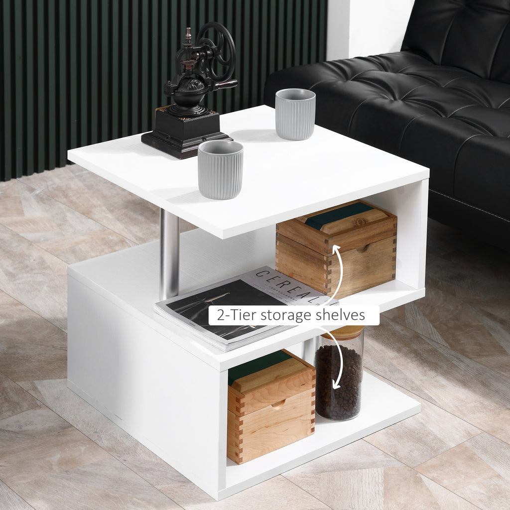 Echo Wooden S Shape End Table