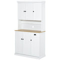 Kitchen Pantry Buffet with Hutch Storage