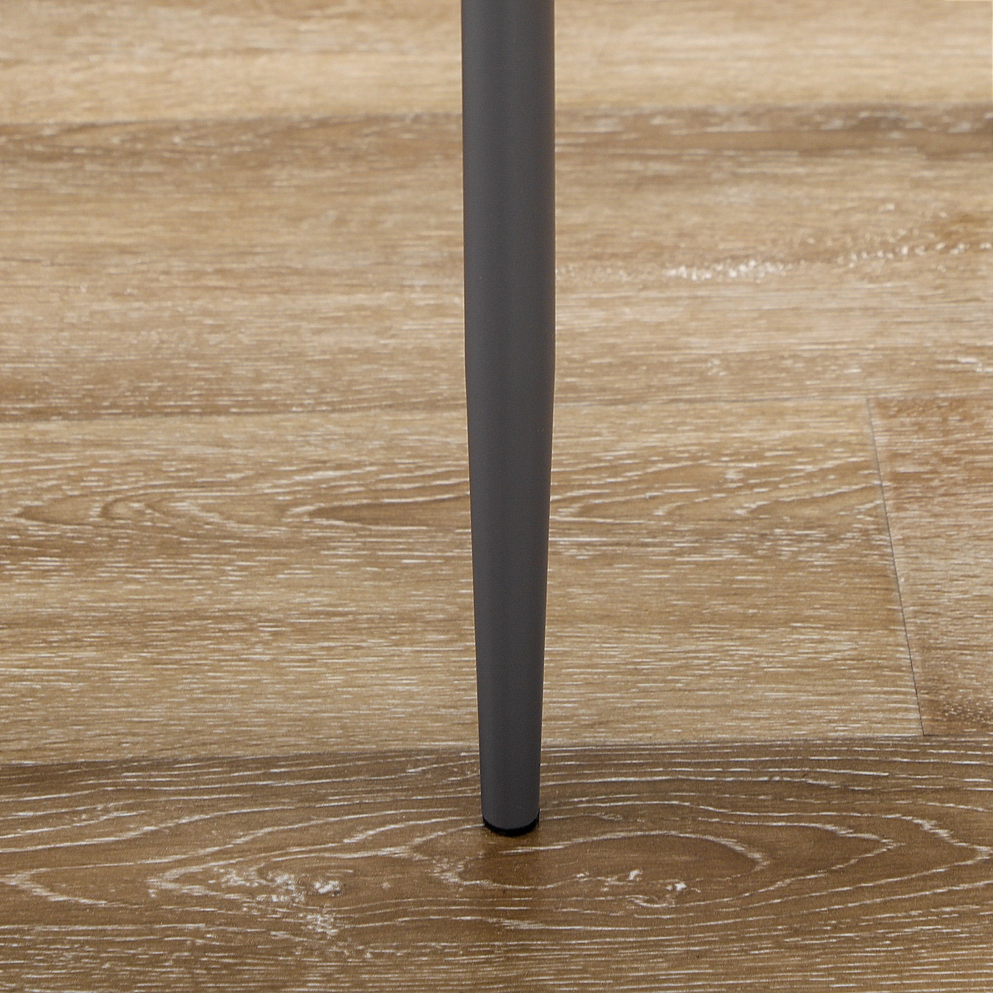 Zaya 5-Piece Rectangular Glass Kitchen Table and Chairs with Metal Frame and Faux Leather Upholstery for Dining Room, Grey