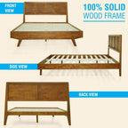 Slother Harmony Platform Bed Frame with Headboard