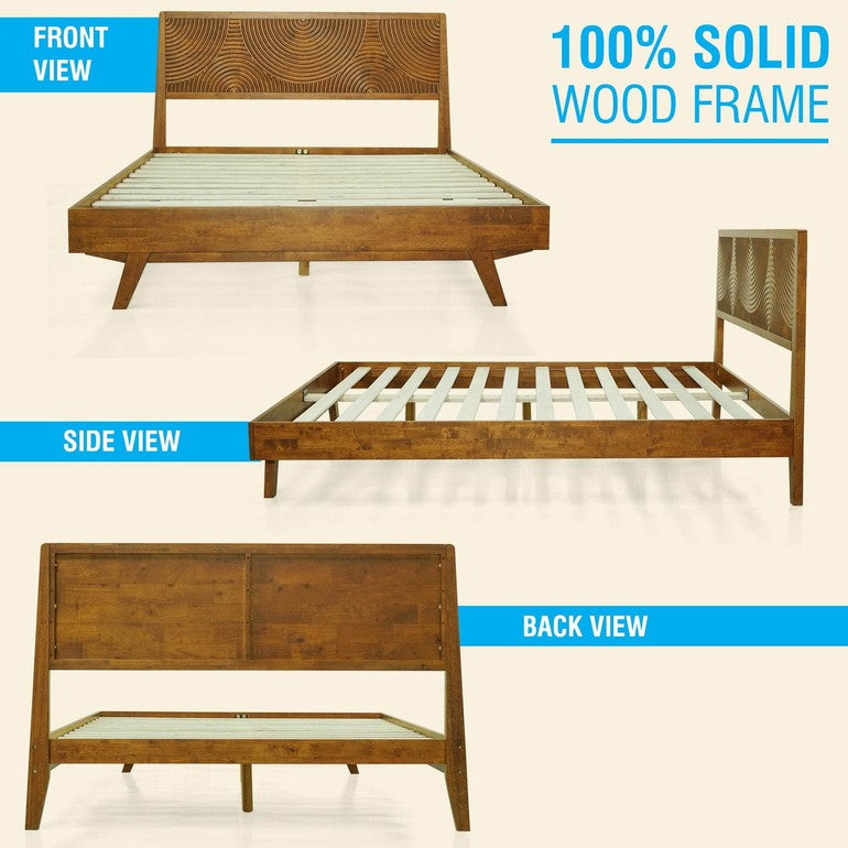 Slother Harmony Platform Bed Frame with Headboard