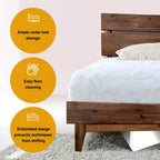Aubrey Deluxe Wood Platform Bed Frame