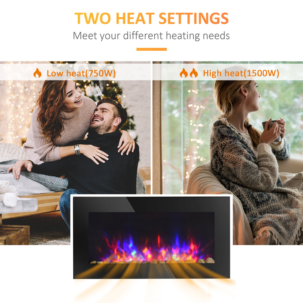 wall-mounted electric fireplace