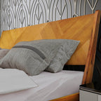 Solid wood bed frame