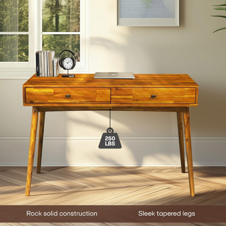 Solid wood office desk