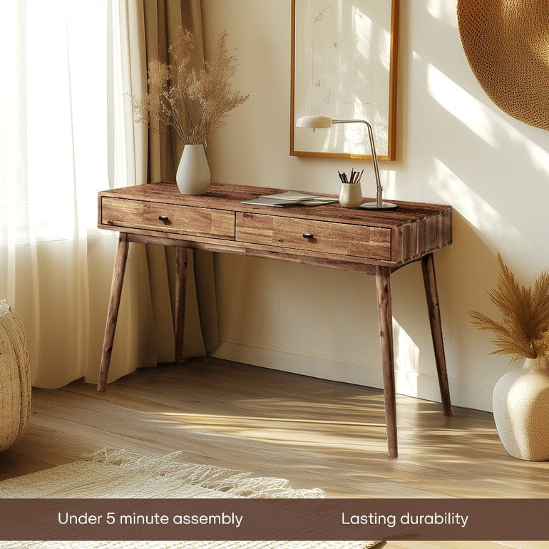 Slother Lagom 48" Solid Wood Work Desk with Drawers