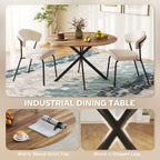  Industrial Dining Table with Steel Legs for Dining Room