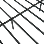 Tate King Size Metal Bed Frame with Heavy‑Duty Support Slats – Black