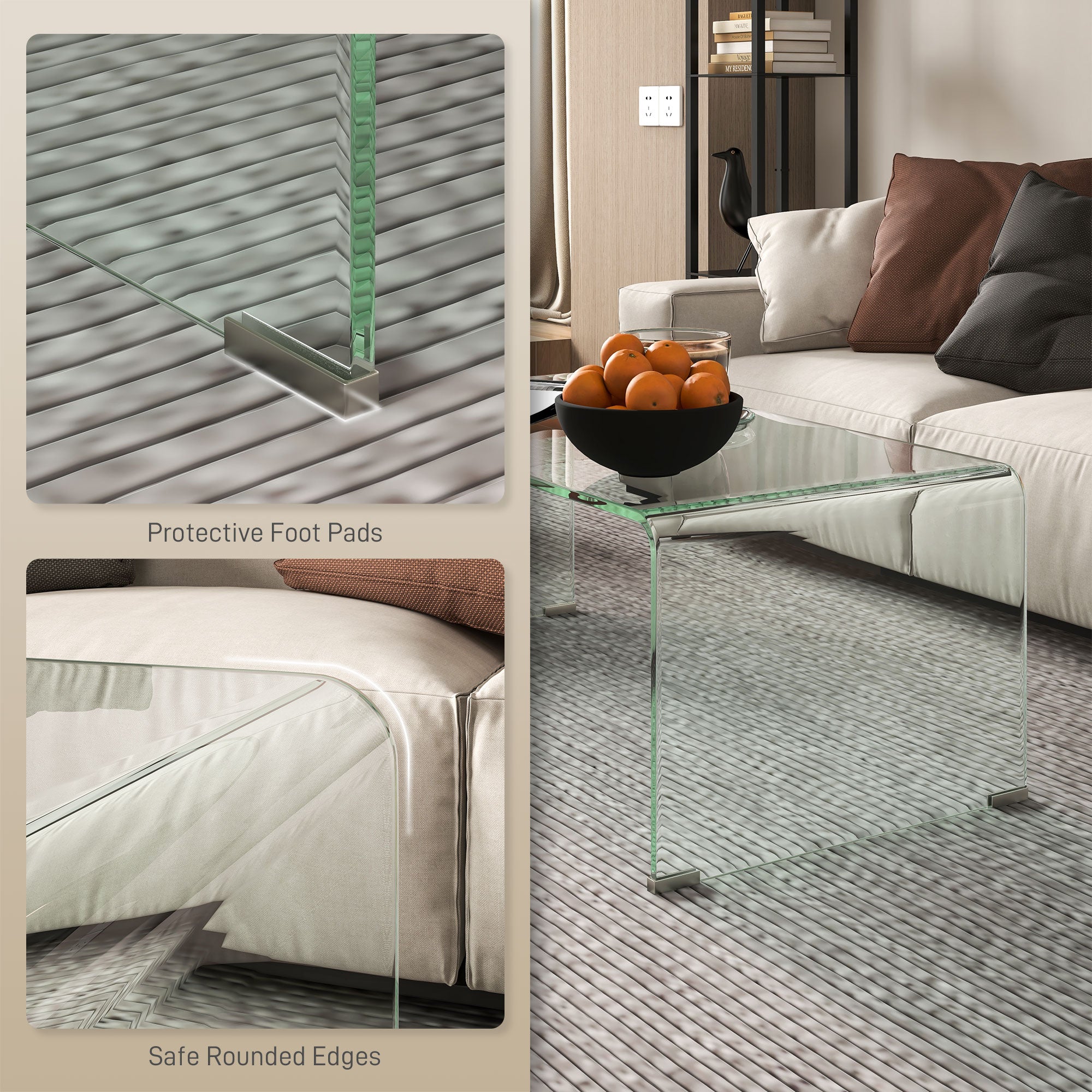 Sage Glass Coffee Table