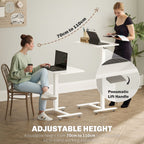 Mobile Stand Up Desk with Wheels