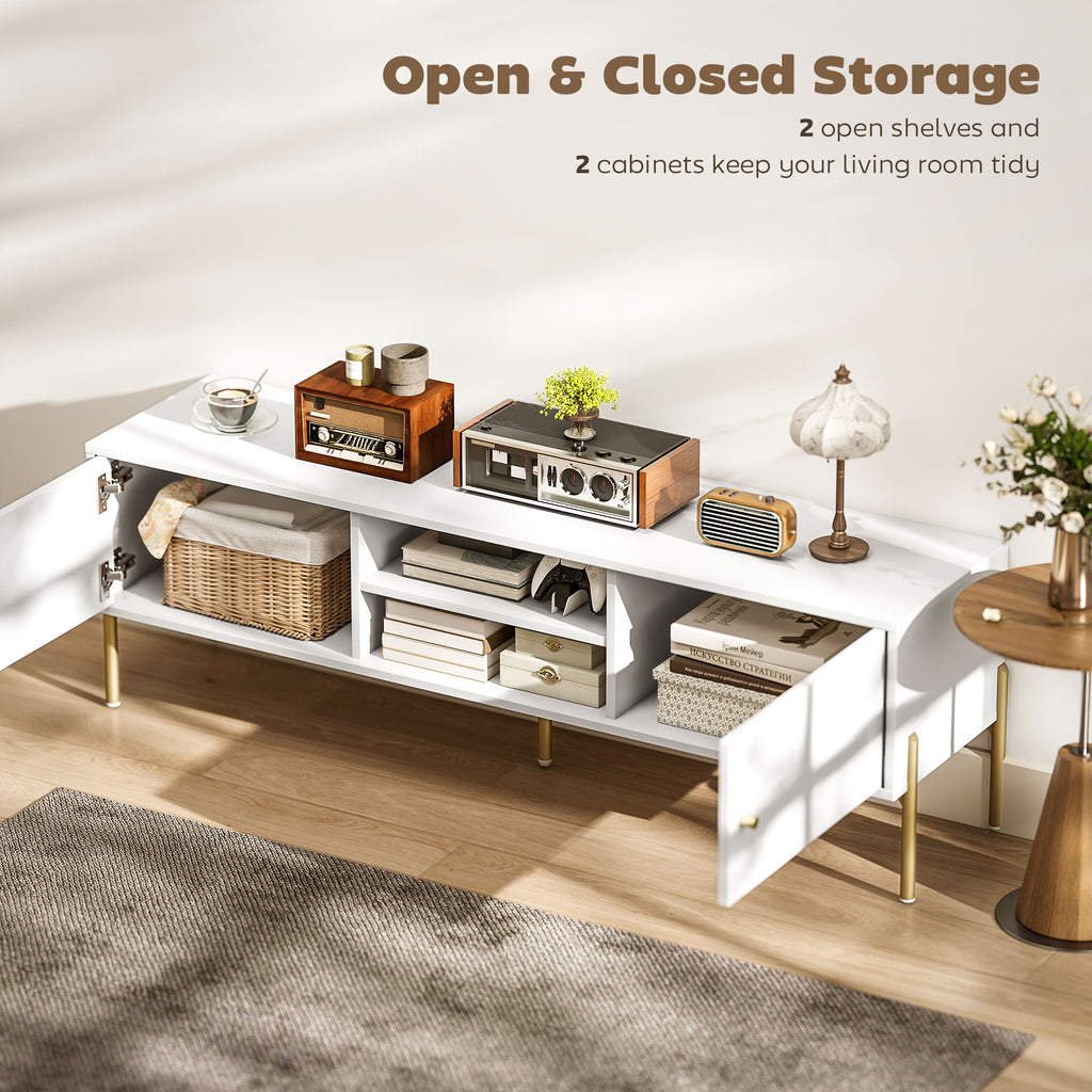  Entertainment Center with 2 Open Shelves